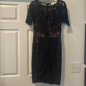 Anthropologie Byron Lars Beguile Black Lace Dress